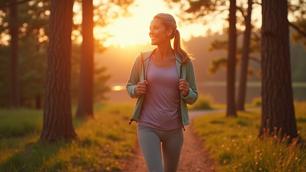 Active woman enjoying Rob Fleming Park trail